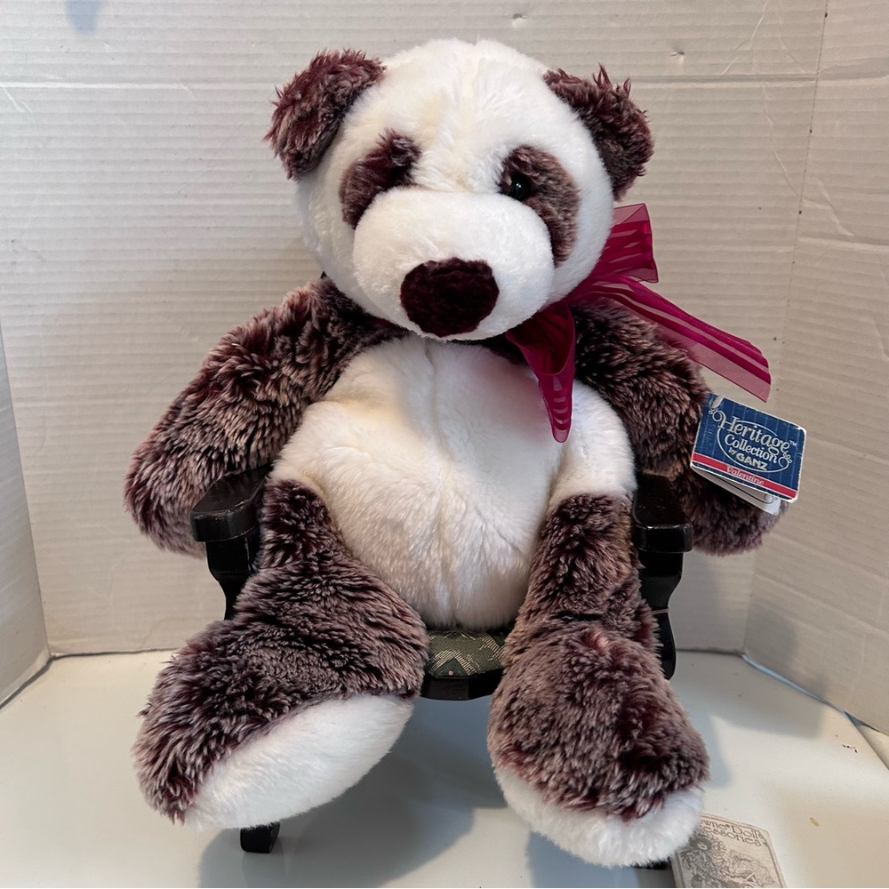 GANZ heritage collection - vintage Valentine panda Bear Plush 15 inch